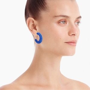 Chunky beaded hoop earrings